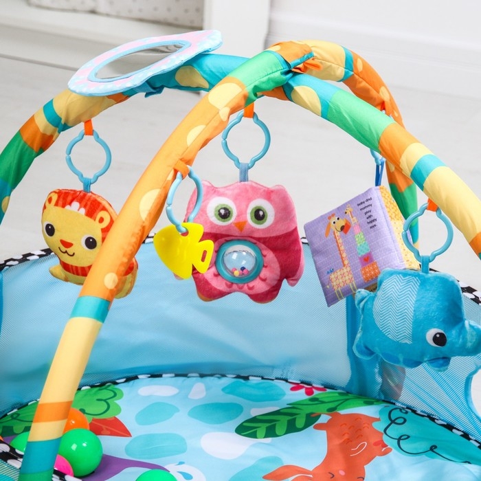 Развивающий коврик с дугами &laquo;Совушка&raquo;, бортик, 77х76 см.