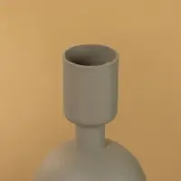 Подсвечник на 1 свечу текстурный "Графитовый" с 2 сферами 8,5х8,5х18 см