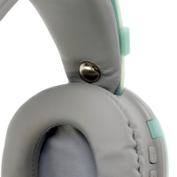 Наушники полноразмерные Mybit W-33, RGB подсветка, BT5.3, 800 мАч, Type-C, зелёные