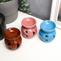 Аромалампа для эфирных масел &laquo;Луна и звёзды&raquo;, 6.5&times;6.5&times;7 см, МИКС