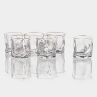 Набор стаканов "IceBar.Gold" 6 шт, 250 мл, золотой обод