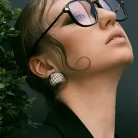 Серьги металл "Шар" тренд, цвет серебро