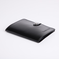 Обложка для паспорта на кнопке, цвет чёрный