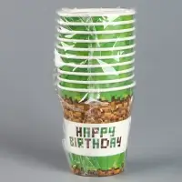 Стакан одноразовый бумажный Happy birthday, 250 мл