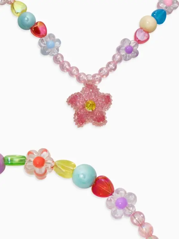 Комплект детский &laquo;Выбражулька&raquo; 3 предмета, клипсы, бусы, ободок, крлики, цветной