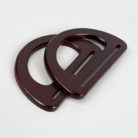 Ручки для сумки деревянные, 10 &times; 18 см, 2 шт, цвет коричневый