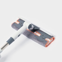 Оконная швабра с креплением на зажимах 28х8 см, длина 103-145 см, 2 насадки, 45+180 поворот   107959