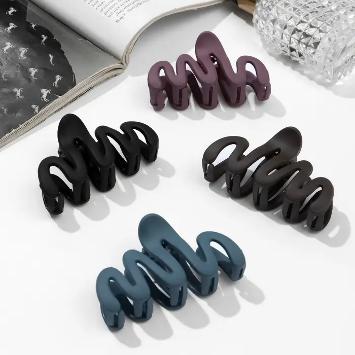 Крабик для волос &laquo;Матовый&raquo;, волна колор, 7 см, МИКС