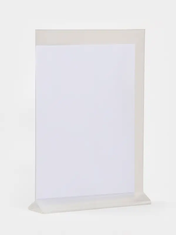 Двухсторонняя подставка А4, оргстекло 2 мм, 21&times;6.5&times;32.5 см, В ЗАЩИТНОЙ ПЛЁНКЕ