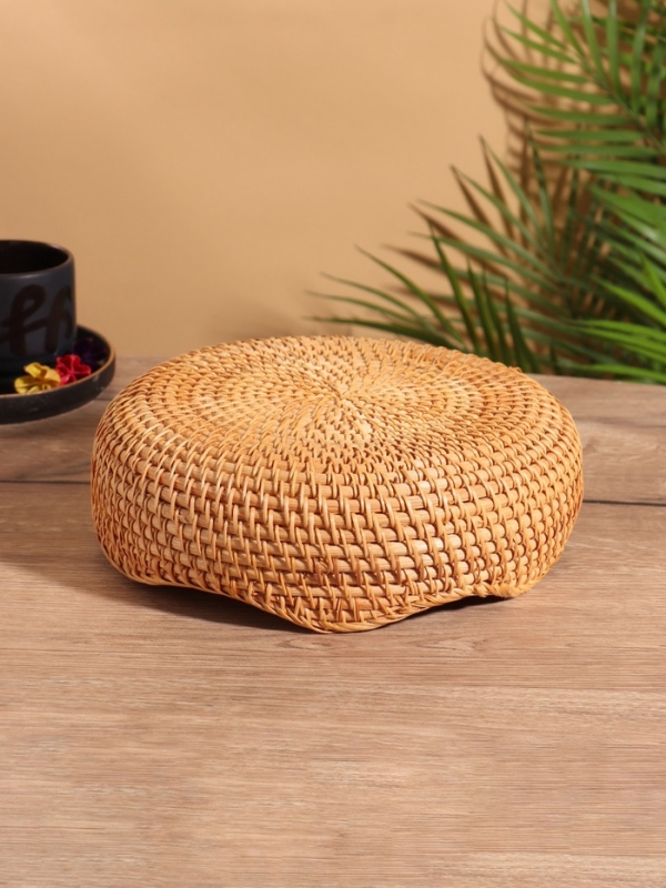 Корзина для фруктов плетёная 25х25х8 см, ротанг