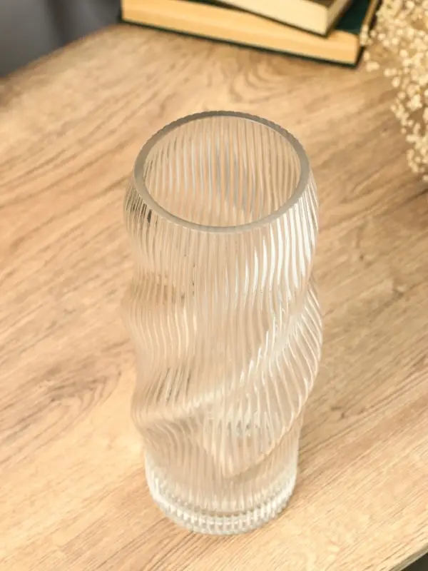 Ваза стекло настольная "Венди" 29х12х10 см, прозрачный