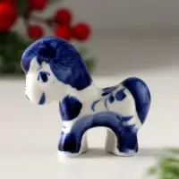 Сувенир Жеребенок, 6х6,5 см, гжель