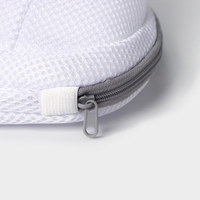 Мешок для стирки бюстгальтеров Доляна, 30&times;19 см, крупная сетка, цвет серый