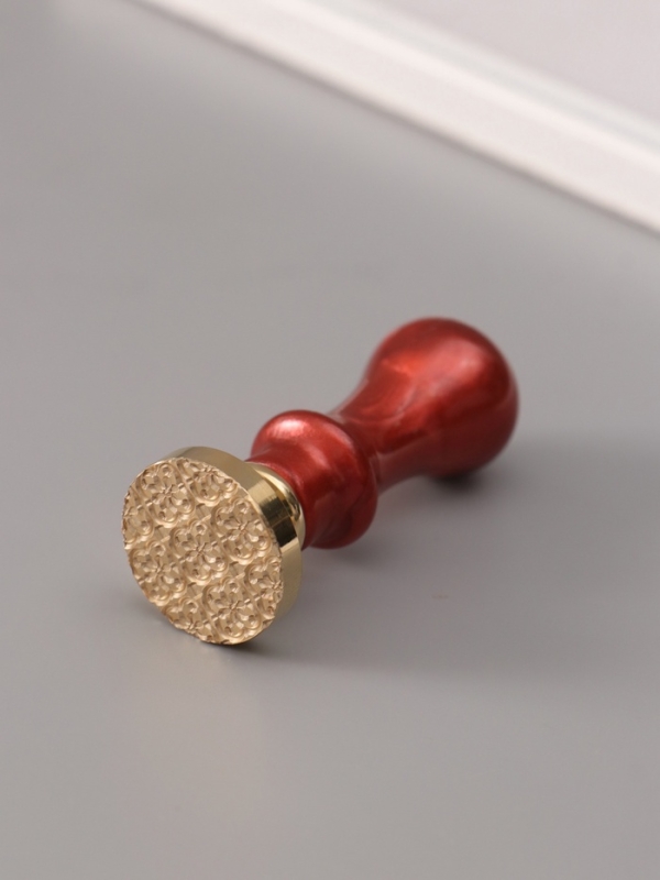 Печать для сургуча с пластиковой ручкой "Цветочная плитка" 6,3х2,5х2,5 см