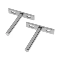 Полкодержатель CAPPIO PS002, скрытого монтажа, 67х70 мм, набор 2 шт