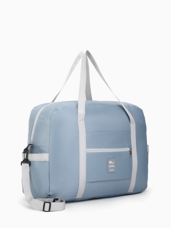 Сумка дорожная на молнии, серая