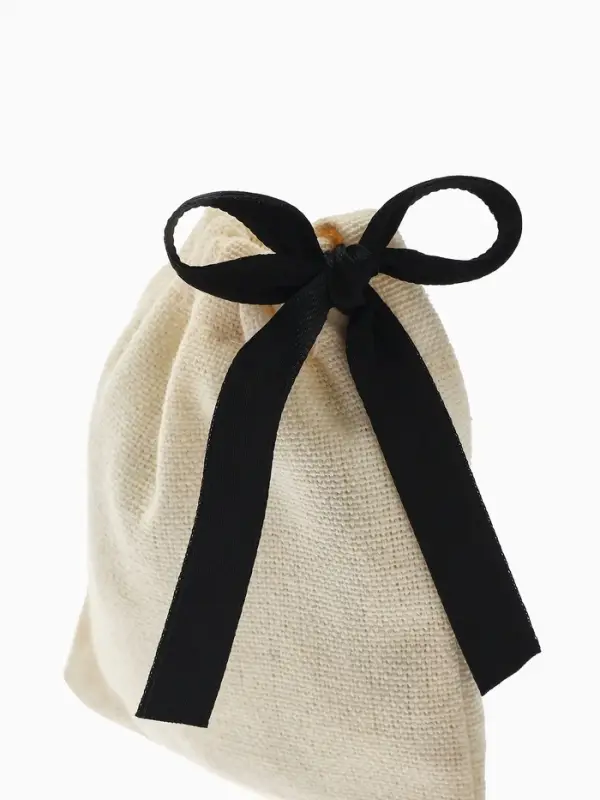 Мешочек подарочный &laquo;Нежность&raquo;, 8.5&times;7 см, бежево-чёрный