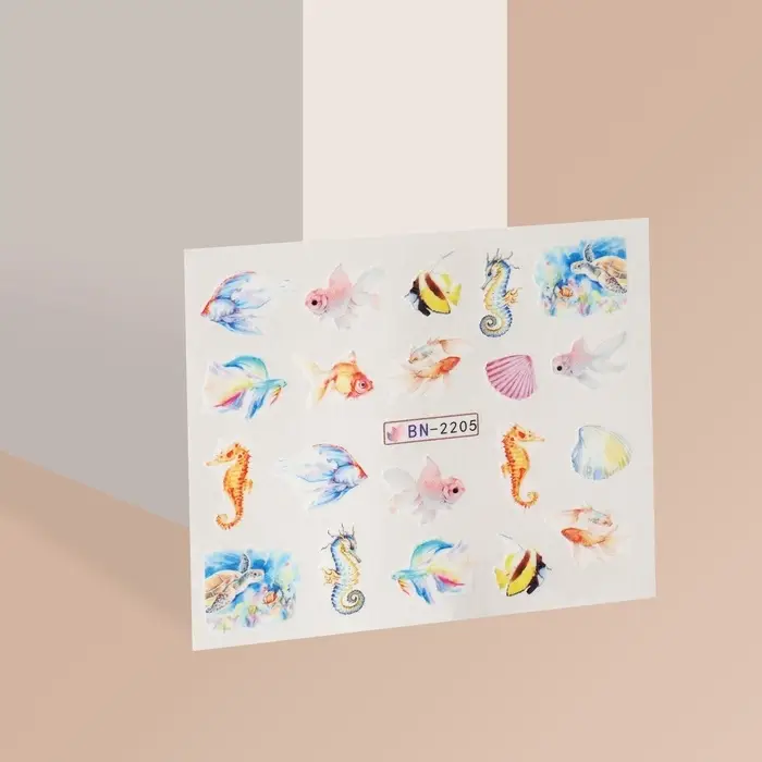 Слайдеры для ногтей &laquo;Рыбки&raquo;, разноцветные