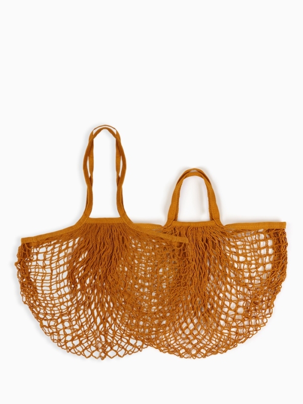 Набор авосек: 41 х 27 см и 37 х 20 см, клетка 1.5 см, коричневые