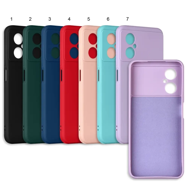 Чехол Xiaomi Poco M4 цветной силикон