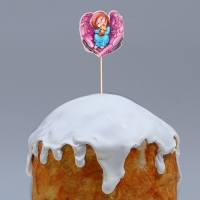 Топпер для украшения кулича &laquo;Ангелочек&raquo; на пасху, 5,2 х 5,4 см