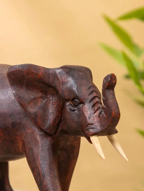 Сувенир "Слон" дерево Суар, 24х11х16 см, цв. тёмно-коричневый