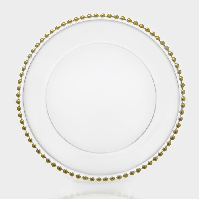 Тарелка - блюдо подстановочное &laquo;Орбита&raquo;, d=32 см, золотая