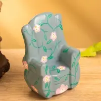 Сувенир дерево "Кресло с цветами" цв. зелёный, 6х5х9,5 см