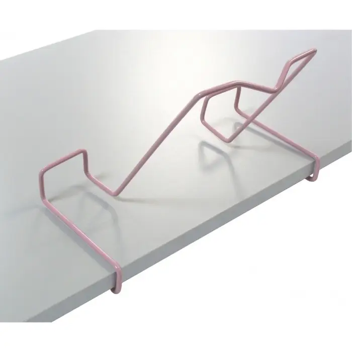 Подставка для книг, металлическая, для парт толщиной до 20 мм, розовая