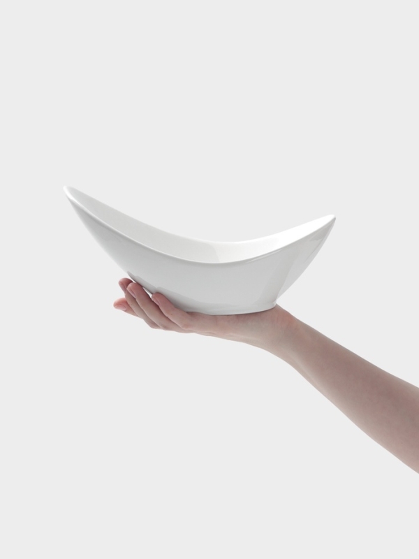 Салатник Hanna Kn&ouml;vell, 24.8&times;14.5&times;12 см, фарфор, белый