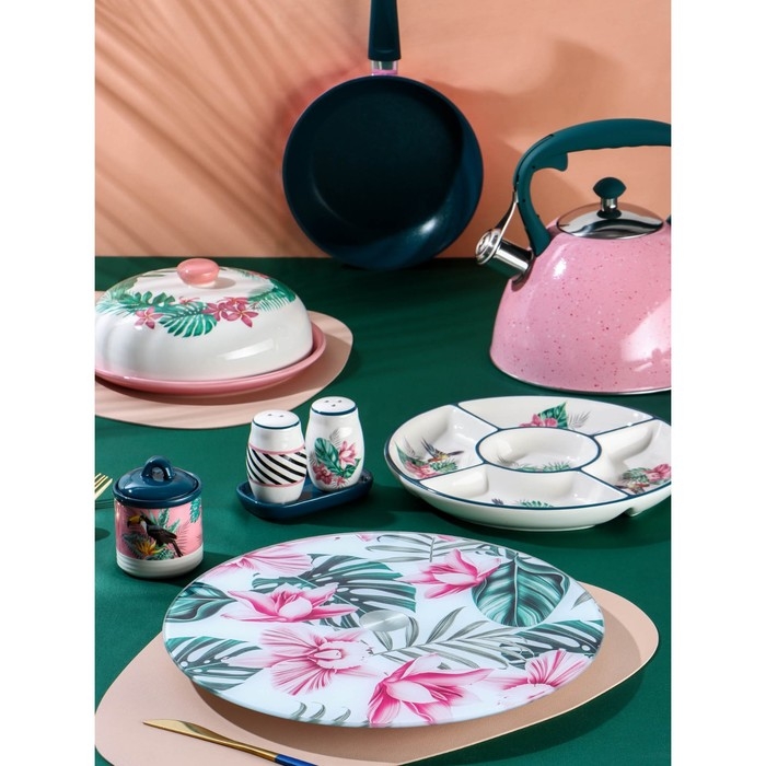 Набор для специй Доляна &laquo;Тропики&raquo;, 2 предмета: солонка, перечница, 130 мл