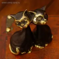 Сувенир бронза "Сладкая парочка кошек" 7,5х3,5х9 см