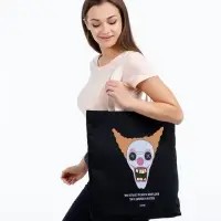 Холщовая сумка &laquo;Цирк&raquo; с внутренним карманом, черная