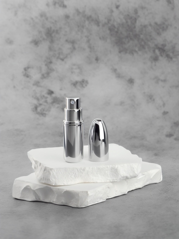 Флакон для парфюма &laquo;Пуля&raquo;, с распылителем, 3 мл, цвет серебристый