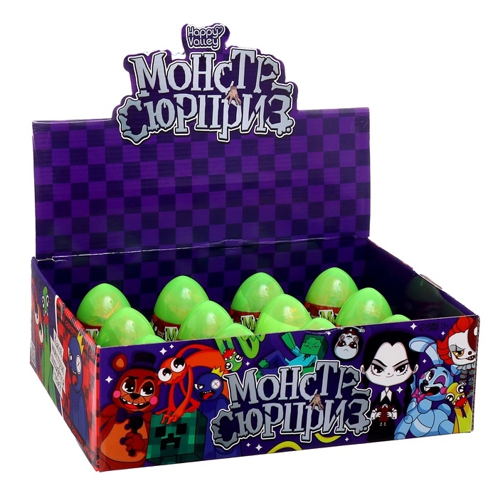 Игрушка-сюрприз &laquo;Монстр&raquo; в яйце, с наклейками