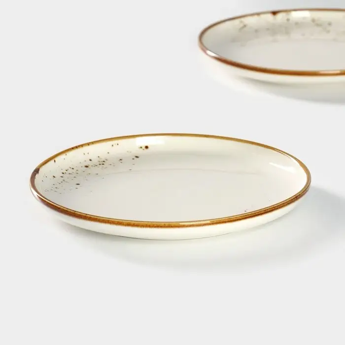 Набор тарелок десертных Magistro &laquo;Церера&raquo;, 2 шт., d=18 см, фарфор, белые