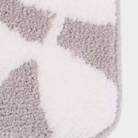 Коврик Доляна Leaves, 50&times;80 см, ворс 1.5 см, микрофибра, серый