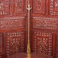 Ложка для обуви "Якорь с канатом" латунь 52х5,5х1 см