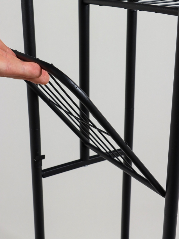 Подставка для цветов Greengo, 4 полки, 43 &times; 22 &times; 82 см, напольная, металл, чёрная