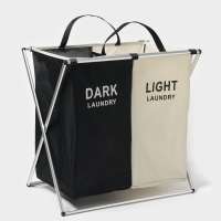 Корзина для белья Доляна LAUNDRY, складная, 60&times;40&times;58 см