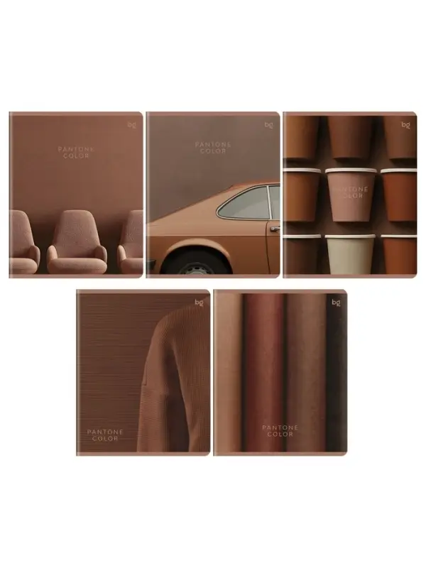 Тетрадь 48 листов, в клетку Pantone color, обложка мелованный картон, матовая ламинация, МИКС