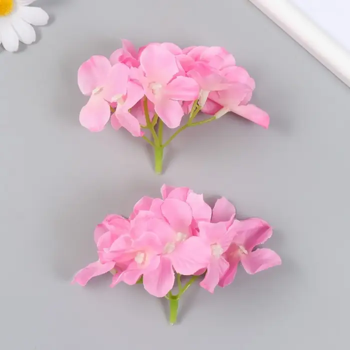 Цветы для декорирования "Гортензия" розовые 10х10 см