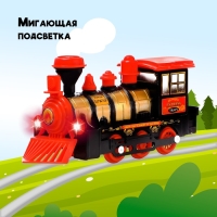 Паровоз инерционный &laquo;Детский&raquo;, световые и звуковые эффекты, цвета МИКС