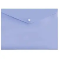 Папка-конверт на кнопке А4, 180 мкм, Calligrata Pastel, полупрозрачная, светлая лаванда