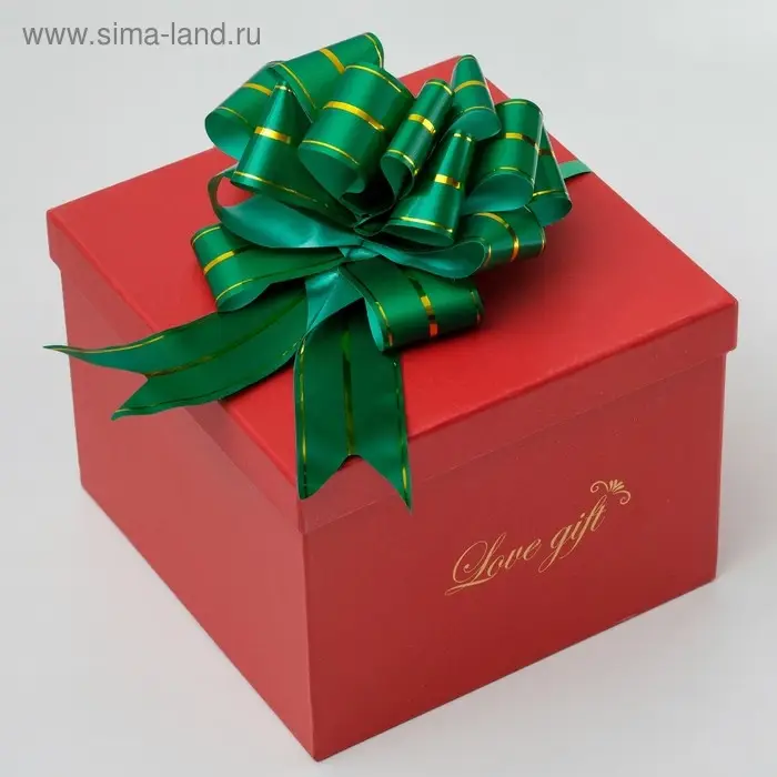 Бант - шар №4.5 три золотых полосы, зеленый