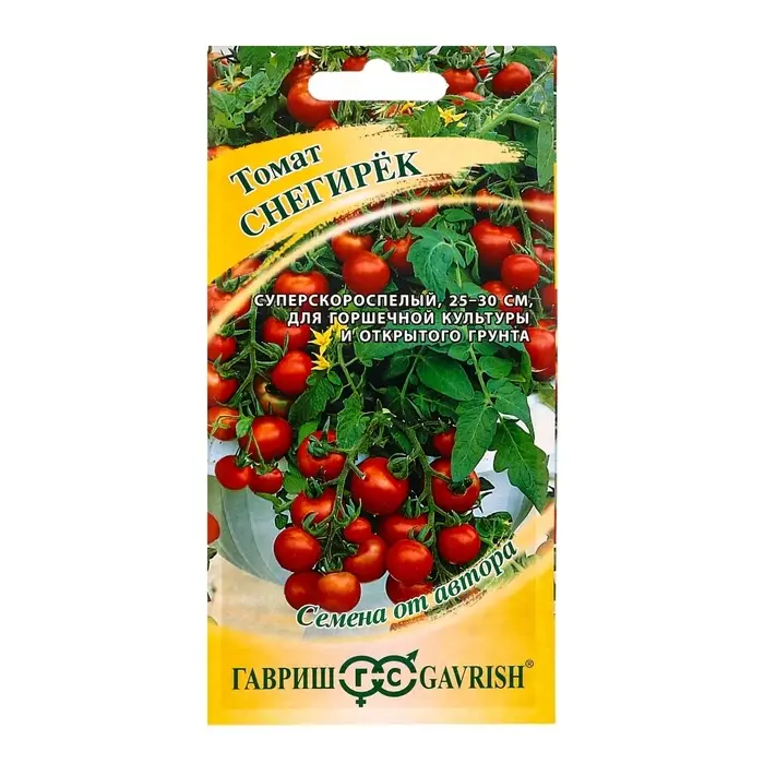 Семена Томат "Снегирек", суперскороспелый, 0,05 г