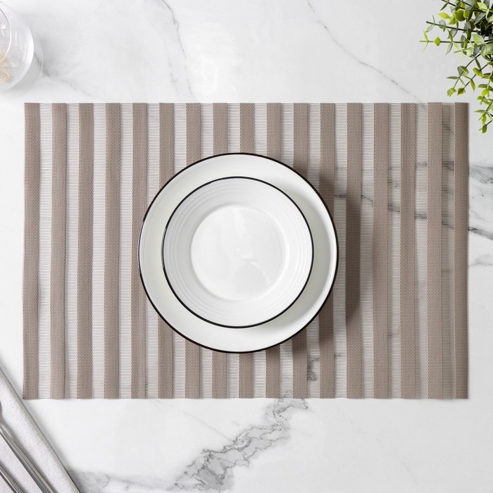Набор салфеток сервировочных на стол на стол Magistro, 4 шт, 30&times;45 см, цвет коричневый