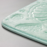 Коврик для ванной Доляна &laquo;Морское дно&raquo;, 50&times;70 см, цвет бирюзовый