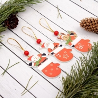 Подвеска новогодняя &laquo;Варежка с сюрпризом&raquo;, МИКС, односторонняя