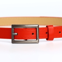 Ремень жен 01-01-03-01 Июнь15, 1,1*0,3*110 см, пряжка т-металл, 1 прокол, красный